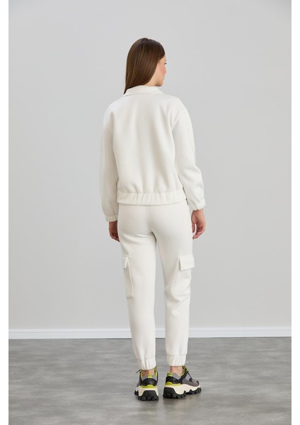 Cepli Gömlek Yaka Fermuarlı Midi Boy Sweatshirt indirimleri