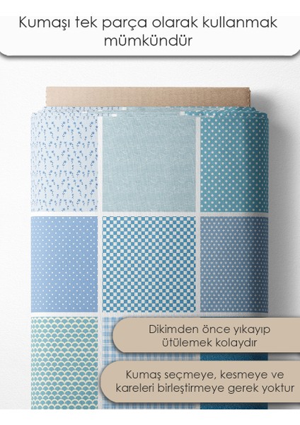 Patchwork Kumaş Seti – 35 Desen 20X20 cm | %100 Pamuk Saten | Tek Parça Kumaş | Dikiş, El Işi ve Quilting Için Özel Tasarım modelleri
