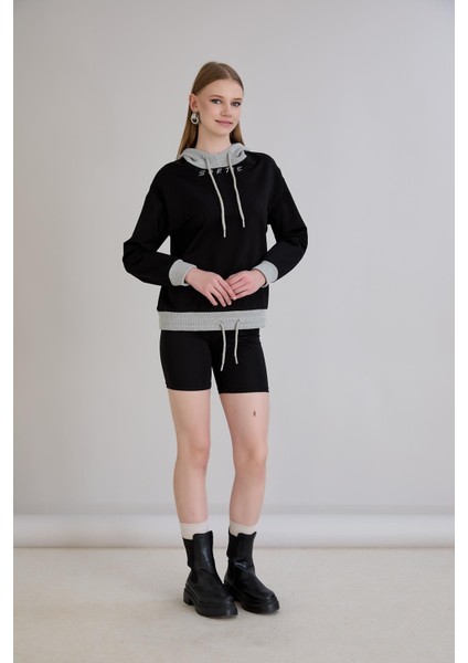 Kordonlu Triko Kapşonlu Sweatshirt modelleri