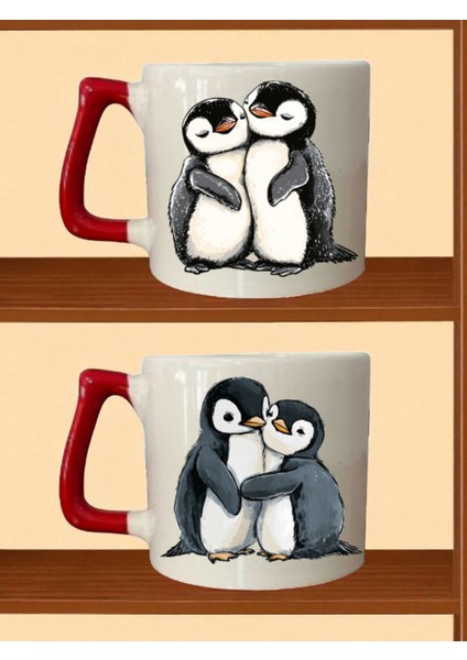 Penguenler Kupa - Erkek Arkadaşa Doğum Günü Hediyesi, Erkek Sevgiliye Doğum Günü Hediyesi