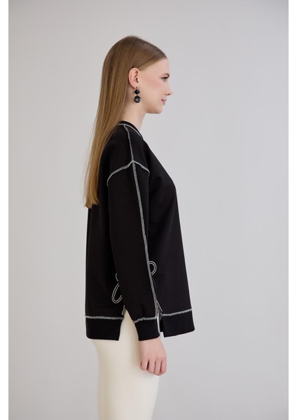 Overlok Dikişli Sweatshirt
