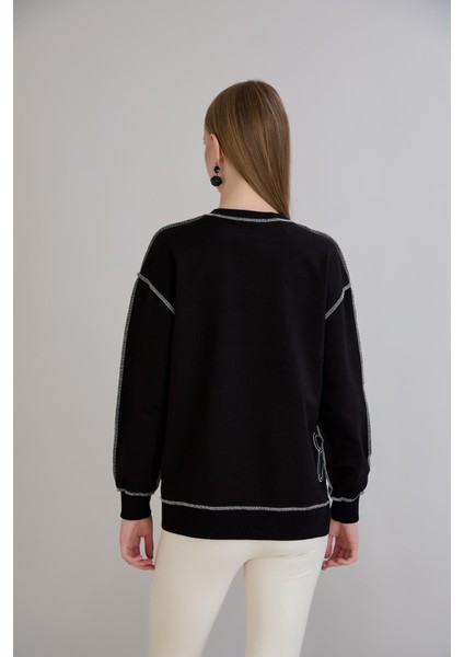 Overlok Dikişli Sweatshirt
