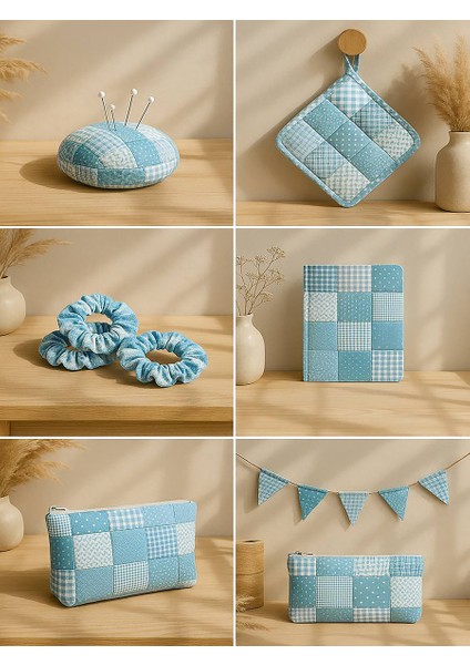 Patchwork Kumaş Seti – 35 Desen 20X20 cm | %100 Pamuk Saten | Tek Parça Kumaş | Dikiş, El Işi ve Quilting Için Özel Tasarım