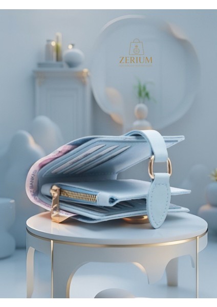 Şık ve Kullanışlı Soft Yumşak Pu Deri 9 Bölmeli Trend Kadın Kartlık & Cüzdan