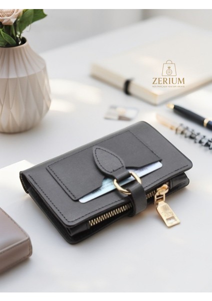 Yatay Minimalist Çok Bölmeli Pu Deri Trend Kadın Kartlık & Cüzdan fırsatları