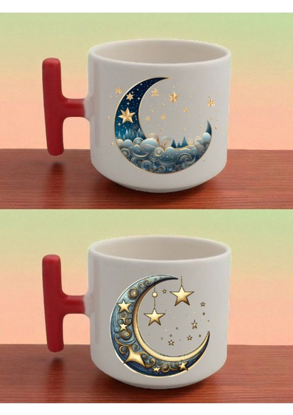 Ay Temalı Latte Bardağı - Araba Hediyesi, Kına Hediyeliği, Erkeğe Doğum Günü Hediyesi