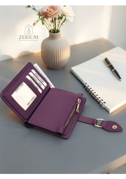 Yatay Minimalist Çok Bölmeli Pu Deri Trend Kadın Kartlık & Cüzdan fırsatları