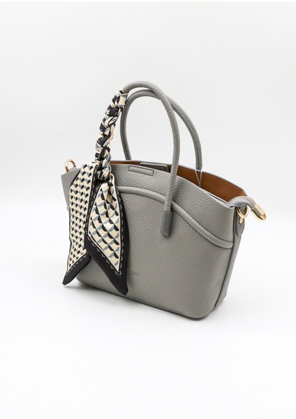 Ithal Kadın Fular Detaylı El ve Çapraz Çanta KB592 - Gri modelleri