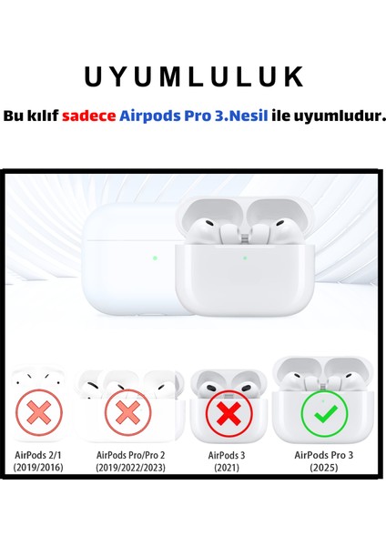 Pro 3. Nesil Uyumlu Mat Beyaz Silikon Premium Silikon High Quality Kulaklık Kılıfı (2.5 MM KALINLIK) fiyatları