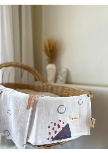 Soyut Ay Desen Organik 100*100CM Çok Amaçlı Organik Müslin Örtü fiyatları