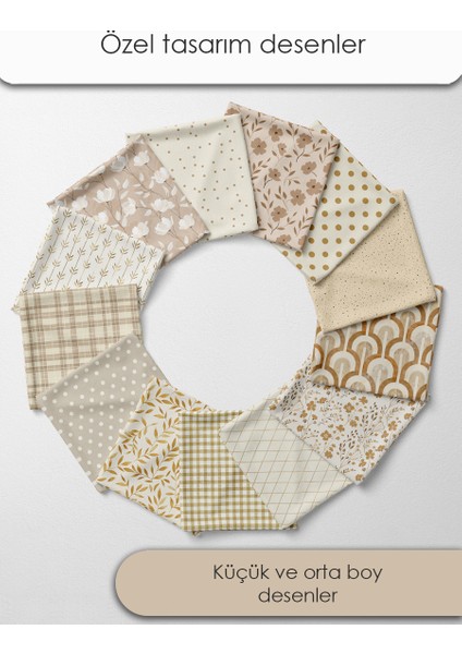 Patchwork Kumaş Seti – 35 Desen 20X20 cm | %100 Pamuk Saten | Tek Parça Kumaş | Dikiş, El Işi ve Quilting Için Özel Tasarım modelleri