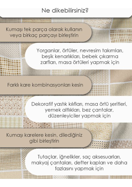Patchwork Kumaş Seti – 35 Desen 20X20 cm | %100 Pamuk Saten | Tek Parça Kumaş | Dikiş, El Işi ve Quilting Için Özel Tasarım fırsatları