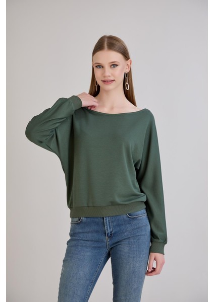 Kol Etek Kaşkorse Geniş Yaka Sweatshirt fırsatları