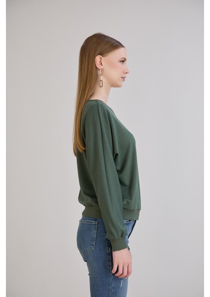 Kol Etek Kaşkorse Geniş Yaka Sweatshirt indirimleri