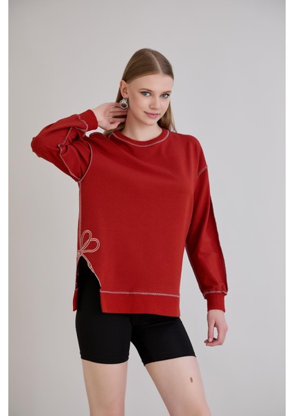 Overlok Dikişli Sweatshirt