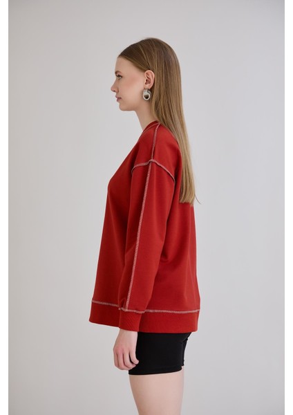 Overlok Dikişli Sweatshirt