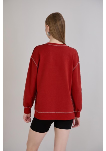 Overlok Dikişli Sweatshirt