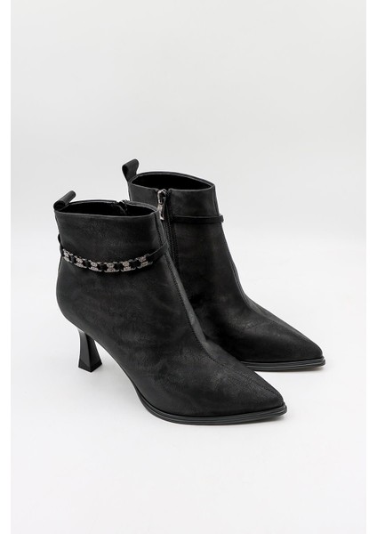 Kristebell Ithal Topuklu Taşlı Aksesuar Detaylı Fermuarlı Bot 2509 - Siyah - 36 modelleri