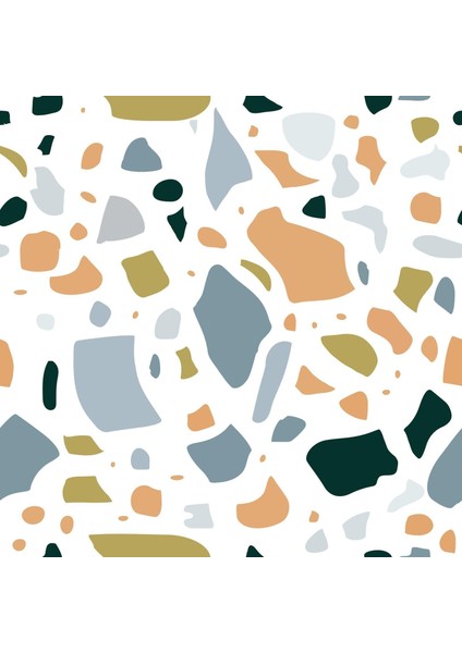 Terazzo Mavi Organik 120*120CM Çok Amaçlı Müslin Örtü modelleri