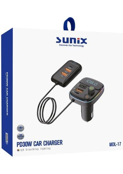 Pd 30W Şarj ve Rgb LED Işıklı Araç Modülatörü Mdl-17 modelleri