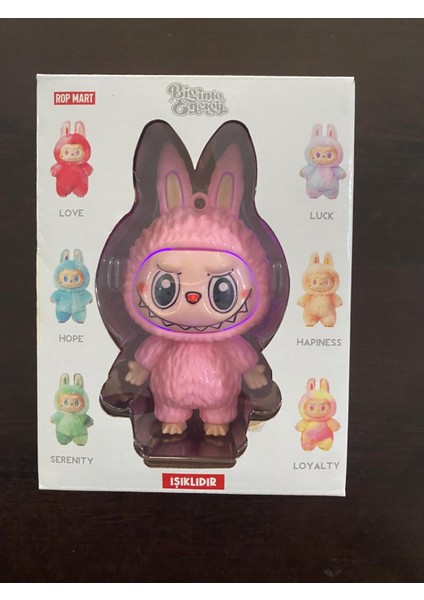 Süpriz Renk Labubu Sert Plastik Işıklı Figür Oyuncak 12 cm