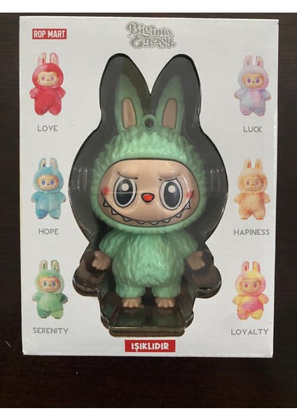 Süpriz Renk Labubu Sert Plastik Işıklı Figür Oyuncak 12 cm