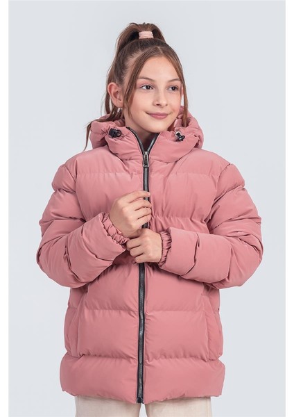 Kız Çocuk Kapüşonlu Nova Kumaş Kışlık Mont KM1010 fiyatları