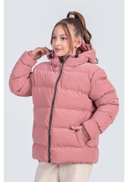 Kız Çocuk Kapüşonlu Nova Kumaş Kışlık Mont KM1010 fırsatları
