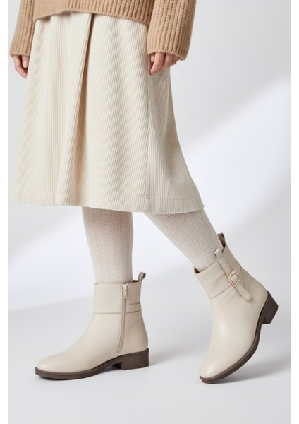 Kadın Deri Fermuarlı Bot 26104252K