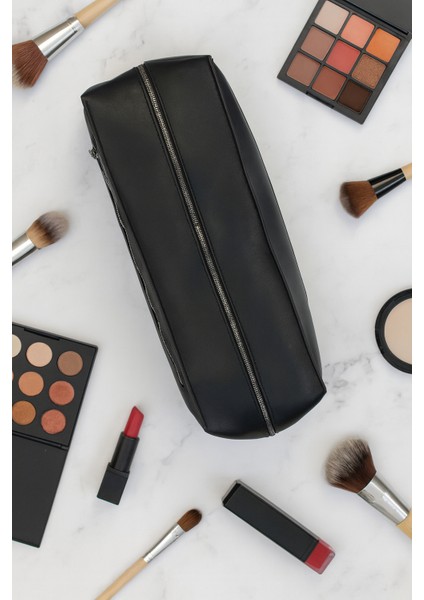 Siyah Deri Düz Desen Airwrap ve Tüm Saç Şekillendiricileriniz Için Xl Boy Çanta Seyahat Çanta