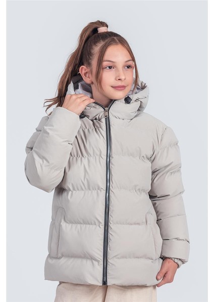 Kız Çocuk Kapüşonlu Nova Kumaş Kışlık Mont KM1010 fiyatları