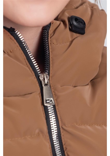 Kız Çocuk Kapüşonlu Nova Kumaş Kışlık Mont KM1010 fırsatları