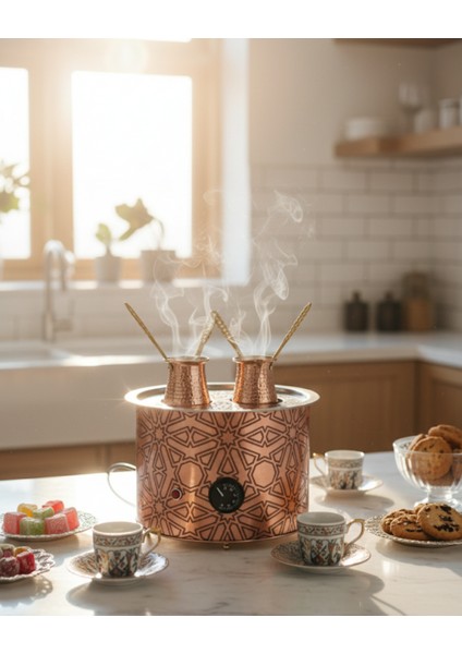 Kumda Kahve Makinesi-Kumda Türk Kahvesi Makinesi-Bakır Kahve Makinesi- 27*27*20 fiyatları