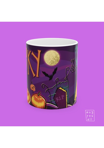 Spooky – Halloween Ruhuna Özel Kupa – Cadılar Bayramı Temalı Porselen Hediye modelleri