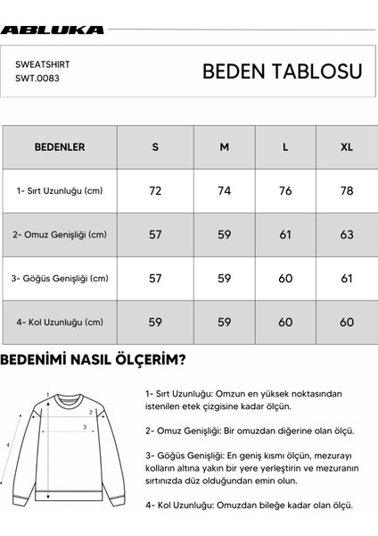 Erkek Rahat Kalıp Baskılı Yuvarlak Yaka Sweatshirt Taş modelleri