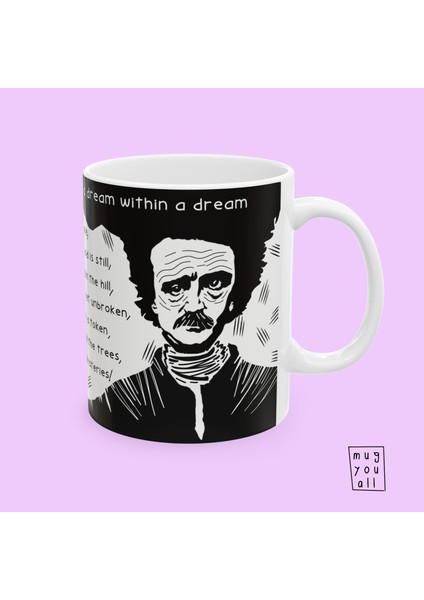 Edgar Allan Poe Temalı Kupa – Gotik Edebiyat ve Halloween Konseptli Porselen Kupa modelleri