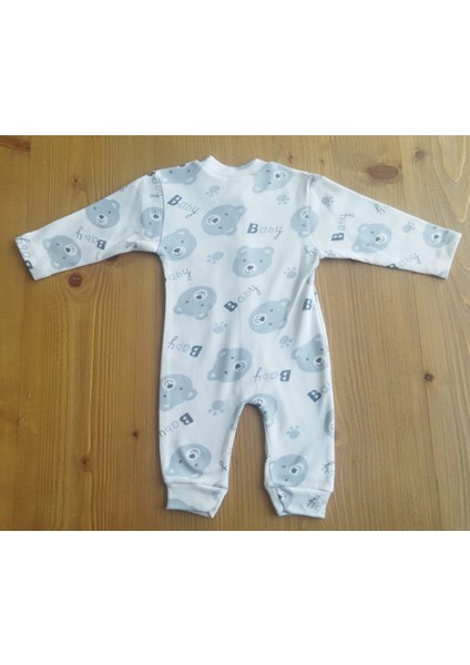 Teddy Snuggles Pamuk Bebek Tulum – Ayıcık Desenli, Uzun Kollu modelleri