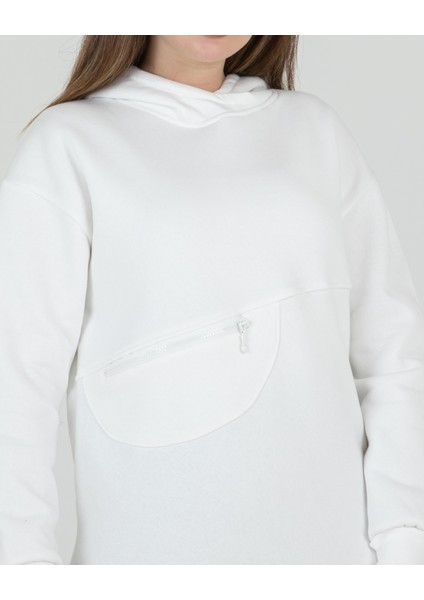 Cep Fermuarlı Kapüşonlu Sweatshirt indirimleri