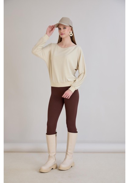 Kol Etek Kaşkorse Geniş Yaka Sweatshirt fiyatları