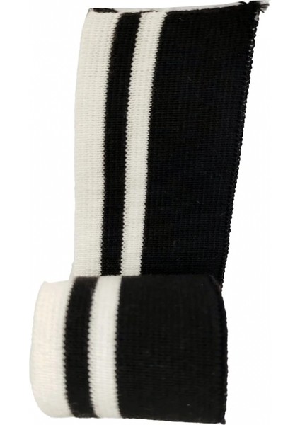 Triko Ribana Bant En 85 cm Boy 4.5 cm 3 Adet Siyah Beyaz Çizgili T558 fiyatları
