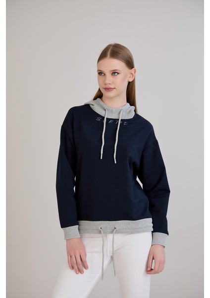 Kordonlu Triko Kapşonlu Sweatshirt fırsatları