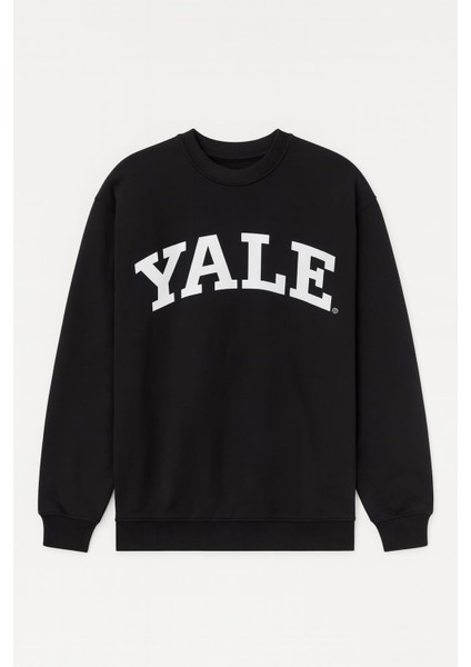 Yazı Baskılı Bisiklet Yaka Unisex Sweatshirt modelleri