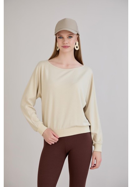 Kol Etek Kaşkorse Geniş Yaka Sweatshirt fırsatları