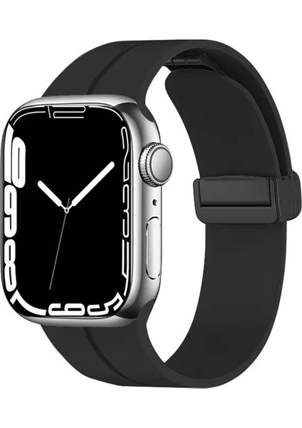 Apple Watch Manyetik Silikon Kordon | Suya Dayanıklı Dikişsiz Spor Kayış 38/40/41/42 (S10)MM