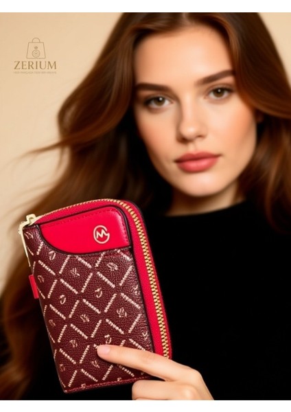 Vintage Tarzı Iki Renkli Ince Rfıd Korumalı Pu Deri Unisex Kartlık & Cüzdan
