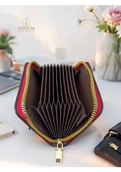 Vintage Tarzı Iki Renkli Ince Rfıd Korumalı Pu Deri Unisex Kartlık & Cüzdan