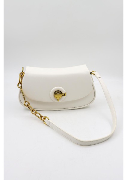 Ithal Kadın Baget ve Çapraz Çanta KB699 - Beyaz