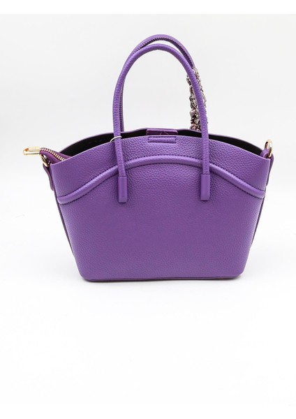 Ithal Kadın Fular Detaylı El ve Çapraz Çanta KB592 - Mor fiyatları