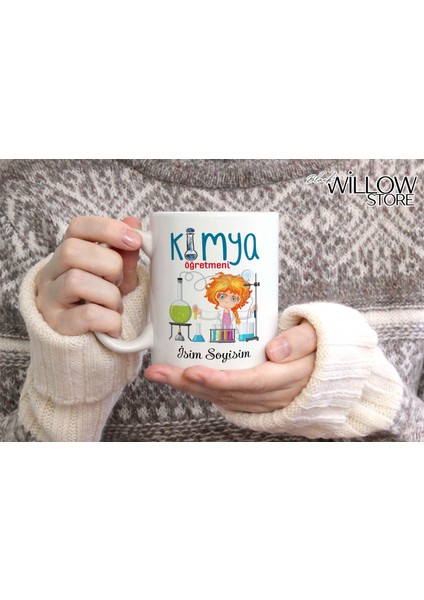 Kimya Öğretmeni Temalı Kişiye Özel Seramik Kupa Bardak