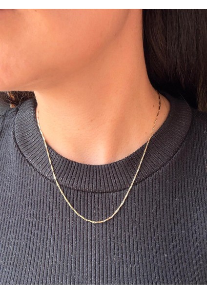 Xuping 14K Özel Seri Italyan Çubuk Gold Zincir Kolye indirimleri